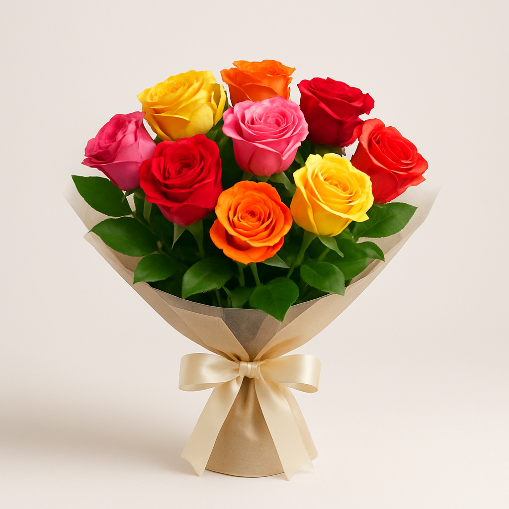 10 Mixed Roses Bouquet