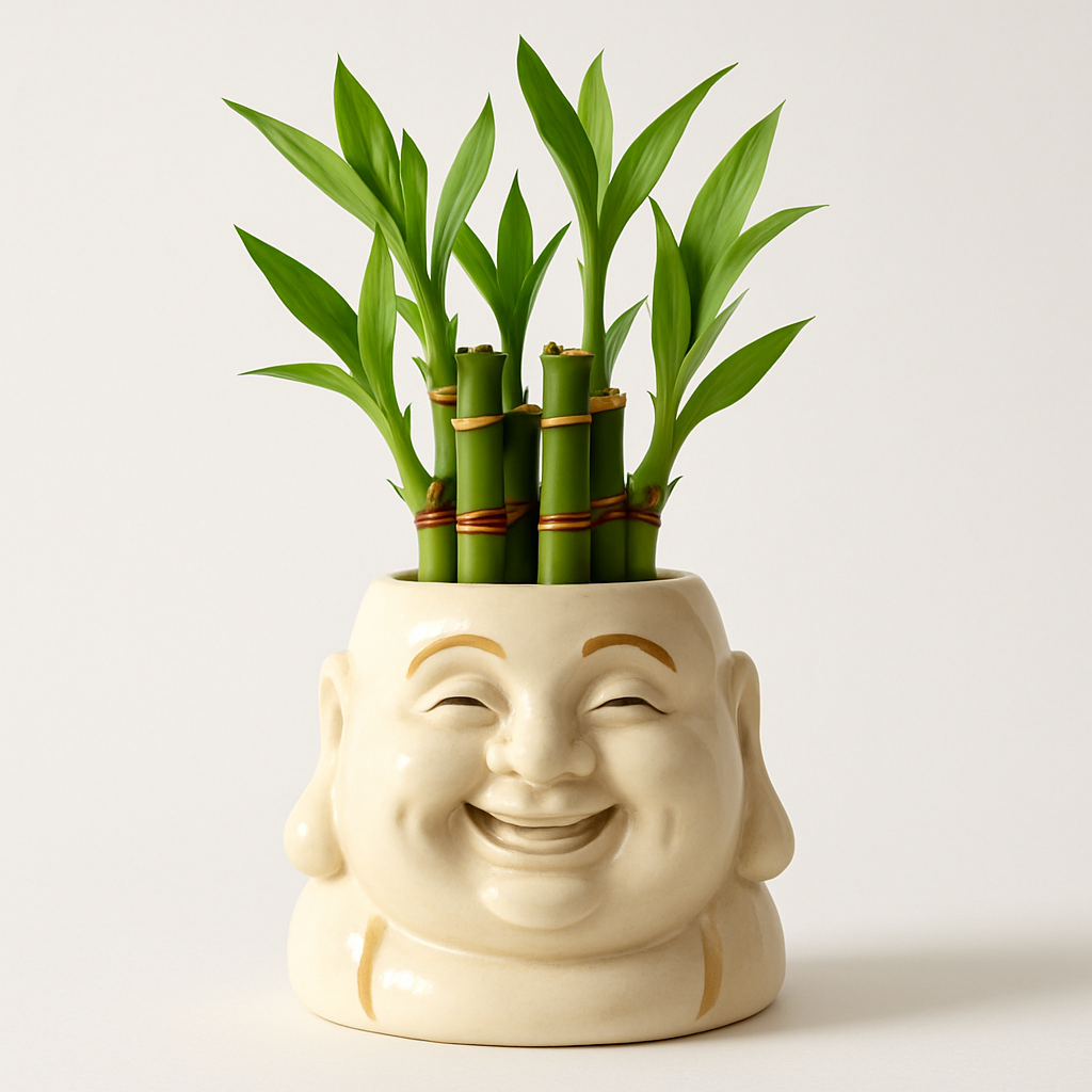 Bamboo Plant in Laughing Buddha Pot