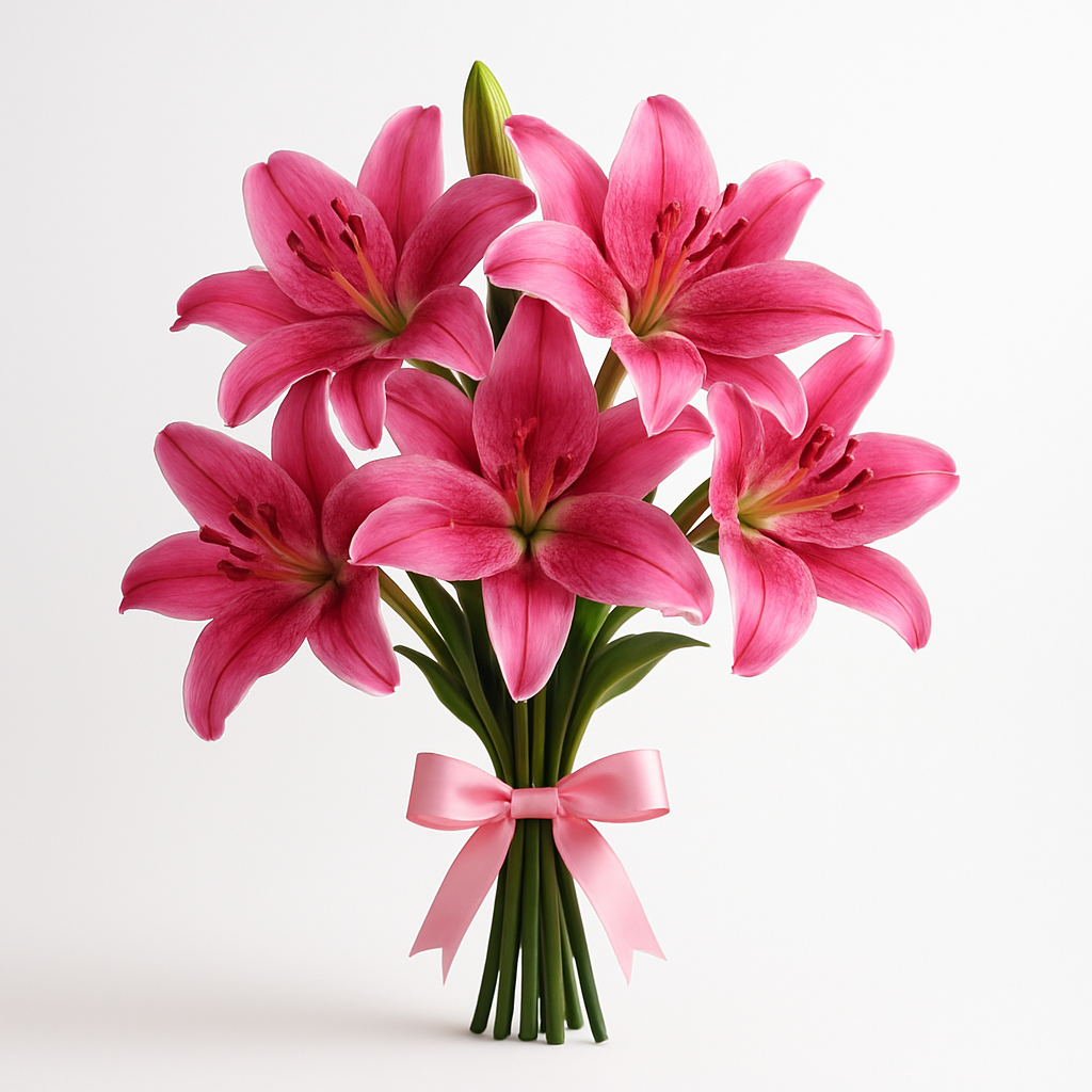 Pink Oriental Lilies Bouquet
